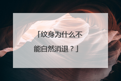 纹身为什么不能自然消退？