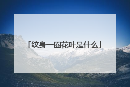 纹身一圈花叶是什么