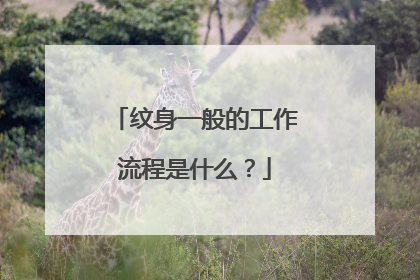 纹身一般的工作流程是什么？