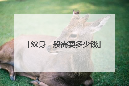 纹身一般需要多少钱