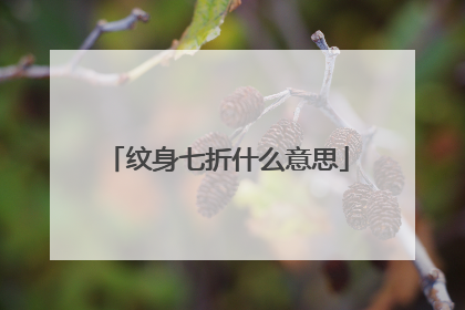 纹身七折什么意思