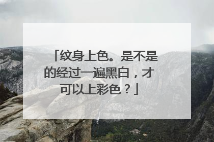 纹身上色。是不是的经过一遍黑白，才可以上彩色？