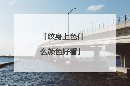 纹身上色什么颜色好看