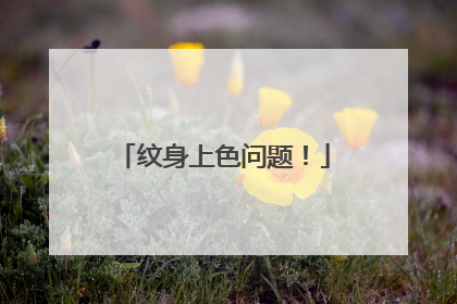 纹身上色问题！