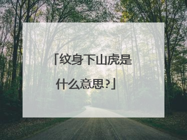 纹身下山虎是什么意思?