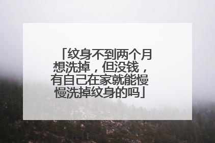 纹身不到两个月想洗掉，但没钱，有自己在家就能慢慢洗掉纹身的吗