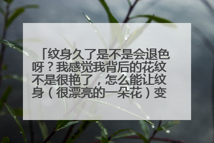 纹身久了是不是会退色呀？我感觉我背后的花纹不是很艳了，怎么能让纹身（很漂亮的一朵花）变的鲜艳一些呢