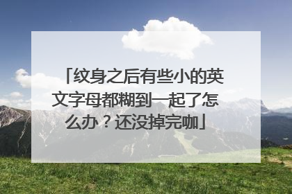 纹身之后有些小的英文字母都糊到一起了怎么办？还没掉完咖