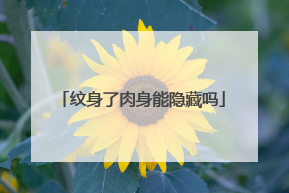 纹身了肉身能隐藏吗