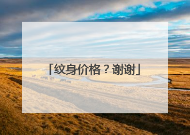 纹身价格？谢谢