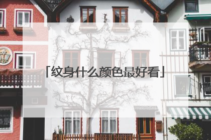 纹身什么颜色最好看