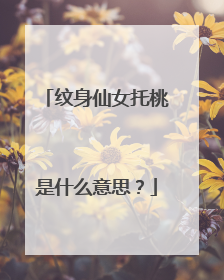 纹身仙女托桃是什么意思？