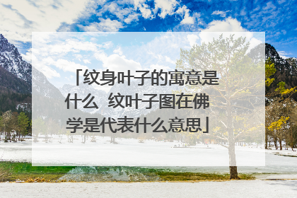 纹身叶子的寓意是什么 纹叶子图在佛学是代表什么意思