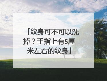 纹身可不可以洗掉？手指上有5厘米左右的纹身