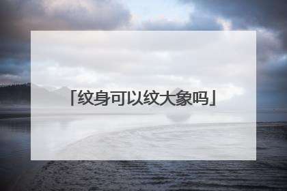 纹身可以纹大象吗