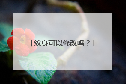 纹身可以修改吗？