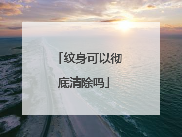 纹身可以彻底清除吗