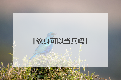 纹身可以当兵吗