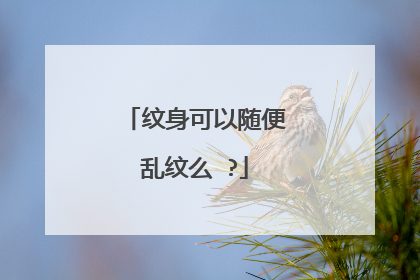 纹身可以随便乱纹么 ?