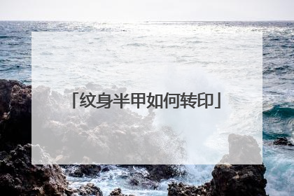 纹身半甲如何转印