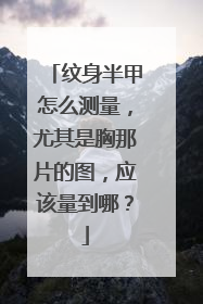 纹身半甲怎么测量，尤其是胸那片的图，应该量到哪？