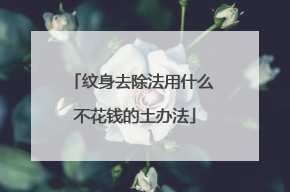 纹身去除法用什么不花钱的土办法