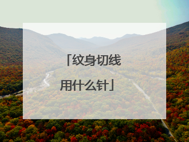 纹身切线用什么针