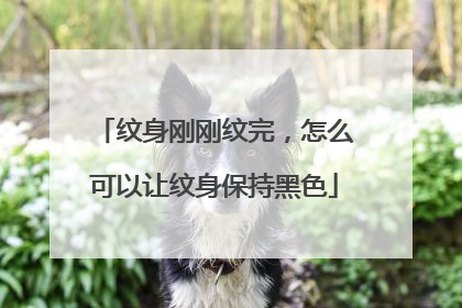 纹身刚刚纹完，怎么可以让纹身保持黑色