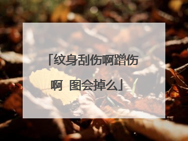 纹身刮伤啊蹭伤啊 图会掉么