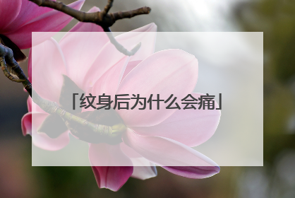 纹身后为什么会痛