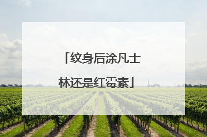纹身后涂凡士林还是红霉素