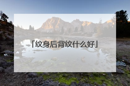 纹身后背纹什么好