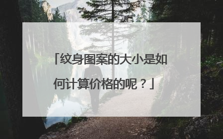 纹身图案的大小是如何计算价格的呢?