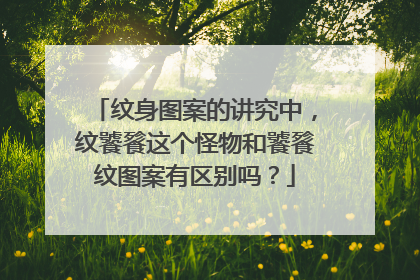 纹身图案的讲究中，纹饕餮这个怪物和饕餮纹图案有区别吗？