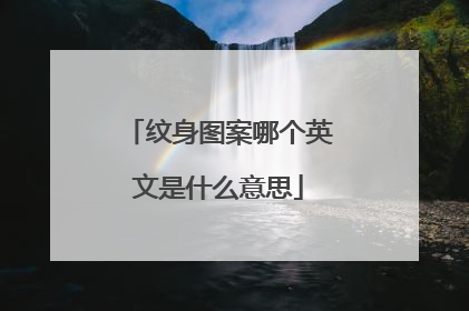纹身图案哪个英文是什么意思