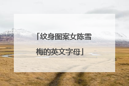 纹身图案女陈雪梅的英文字母