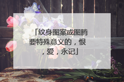 纹身图案或图腾要特殊意义的，恨，爱，永记