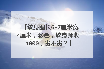 纹身图长6-7厘米宽4厘米，彩色，纹身师收1000，贵不贵？