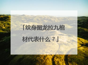 纹身图龙拉九棺材代表什么？