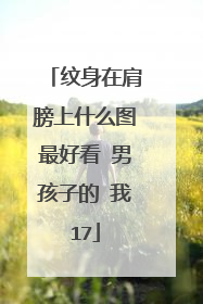 纹身在肩膀上什么图最好看 男孩子的 我17