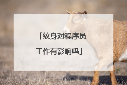 纹身对程序员工作有影响吗