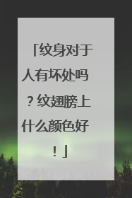 纹身对于人有坏处吗？纹翅膀上什么颜色好！