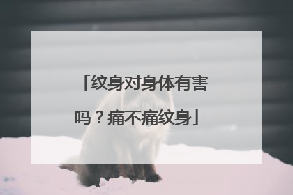 纹身对身体有害吗？痛不痛纹身