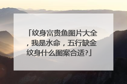 纹身富贵鱼图片大全，我是水命，五行缺金纹身什么图案合适?