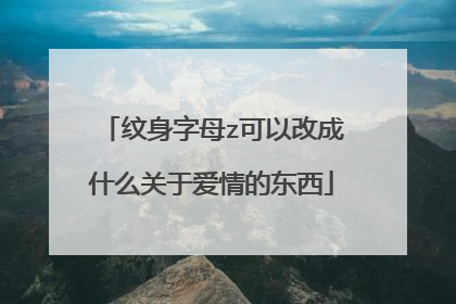 纹身字母z可以改成什么关于爱情的东西