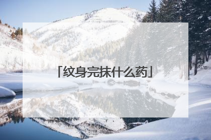 纹身完抹什么药