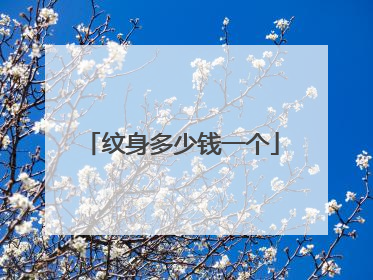 纹身多少钱一个