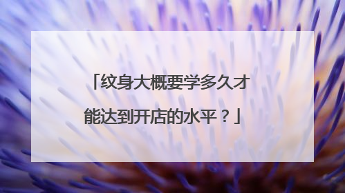 纹身大概要学多久才能达到开店的水平？