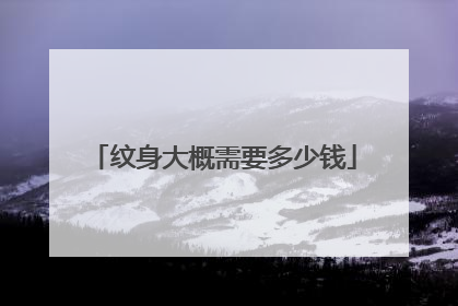 纹身大概需要多少钱
