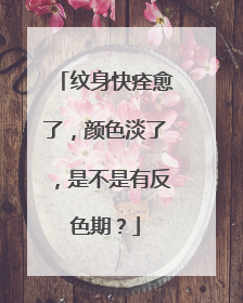 纹身快痊愈了，颜色淡了，是不是有反色期？
